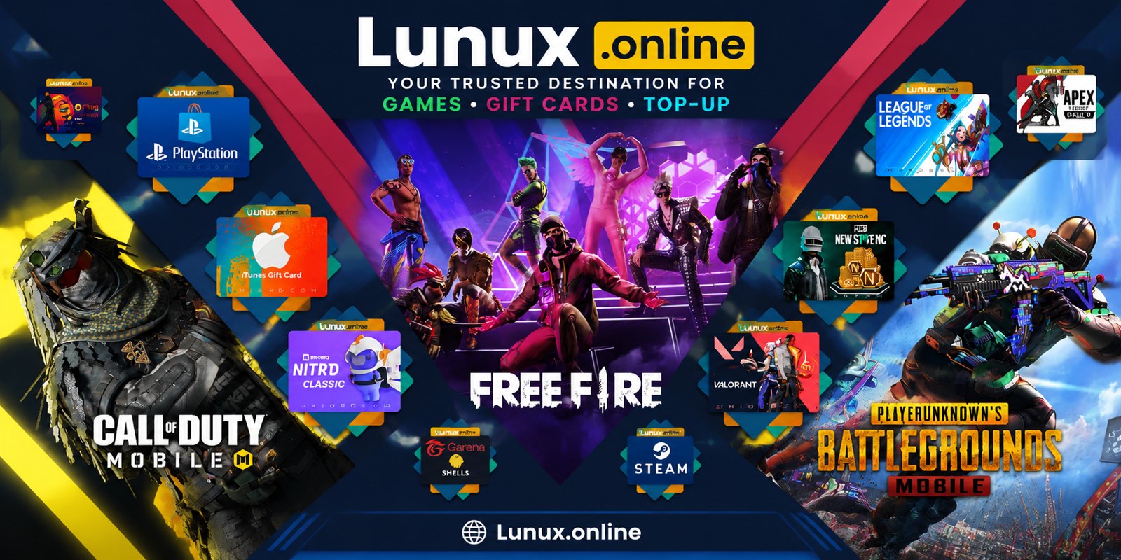 Lunux.online — Games, Gift Cards, Top-up